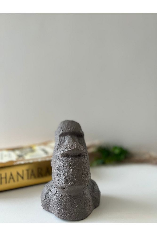 El Yapımı Beton Moai Paskalya Adası Dekoratif Heykel Hediyelik Biblo Ev Tasarım Dekoru