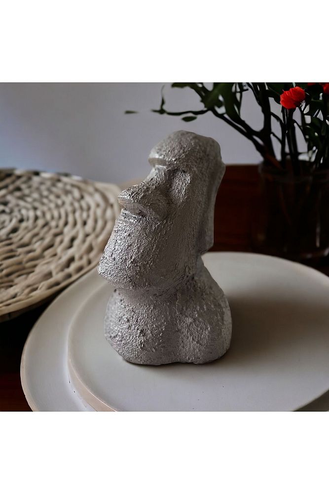 El Yapımı Beton Moai Paskalya Adası Dekoratif Heykel Hediyelik Biblo Ev Tasarım Dekoru