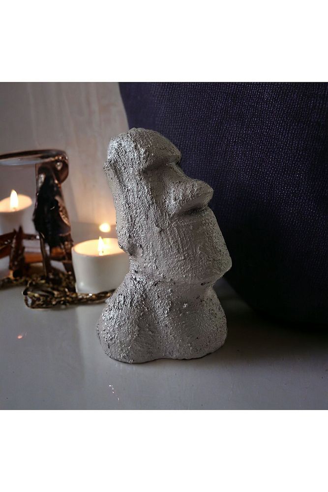 El Yapımı Beton Moai Paskalya Adası Dekoratif Heykel Hediyelik Biblo Ev Tasarım Dekoru