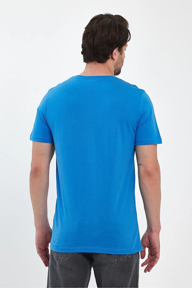 Rodi Jeans Erkek Bisiklet Yaka Rahat Kalıp Pamuklu Süprem Baskısız T-Shirt