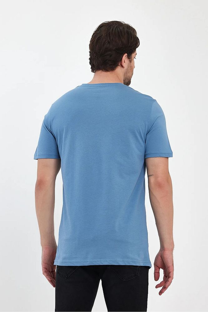 Rodi Jeans Erkek Bisiklet Yaka Rahat Kalıp Pamuklu Süprem Baskısız T-Shirt