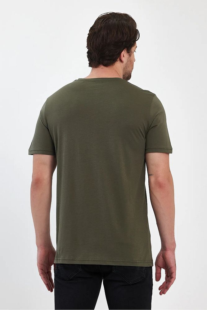 Rodi Jeans Erkek Bisiklet Yaka Rahat Kalıp Pamuklu Süprem Baskısız T-Shirt