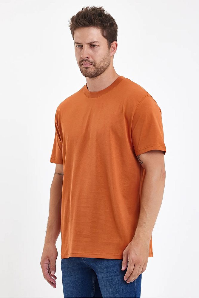 Rodi Jeans Bisiklet Yaka Rahat Kalıp Baskısız %100 Pamuk Cotton Erkek T-shirt
