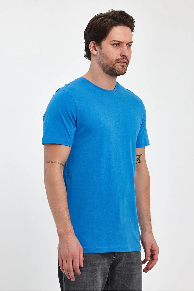 Rodi Jeans Erkek Bisiklet Yaka Rahat Kalıp Pamuklu Süprem Baskısız T-Shirt