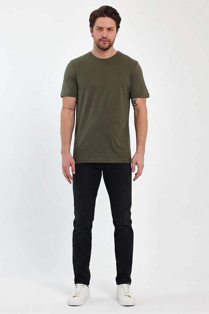 Rodi Jeans Erkek Bisiklet Yaka Rahat Kalıp Pamuklu Süprem Baskısız T-Shirt