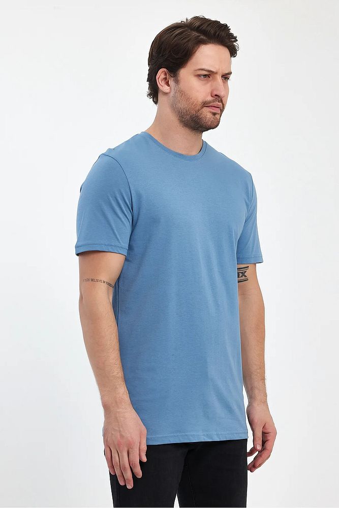 Rodi Jeans Erkek Bisiklet Yaka Rahat Kalıp Pamuklu Süprem Baskısız T-Shirt
