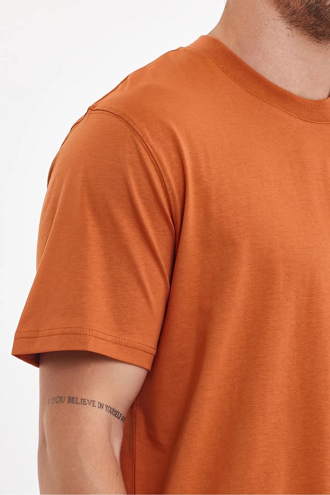 Rodi Jeans Bisiklet Yaka Rahat Kalıp Baskısız %100 Pamuk Cotton Erkek T-shirt