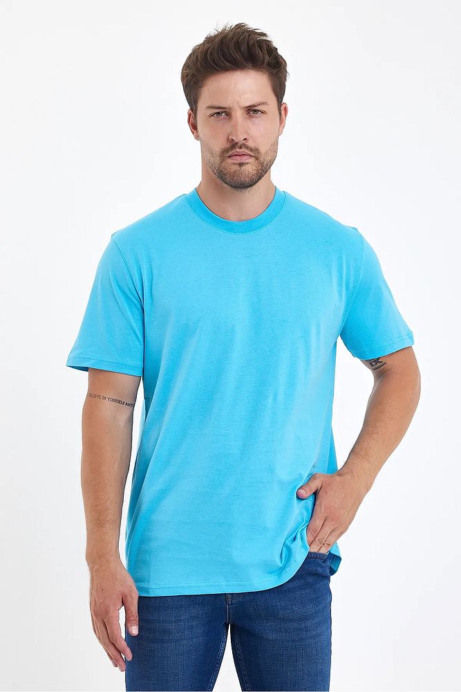 Rodi Jeans Bisiklet Yaka Rahat Kalıp Baskısız %100 Pamuk Cotton Erkek T-shirt