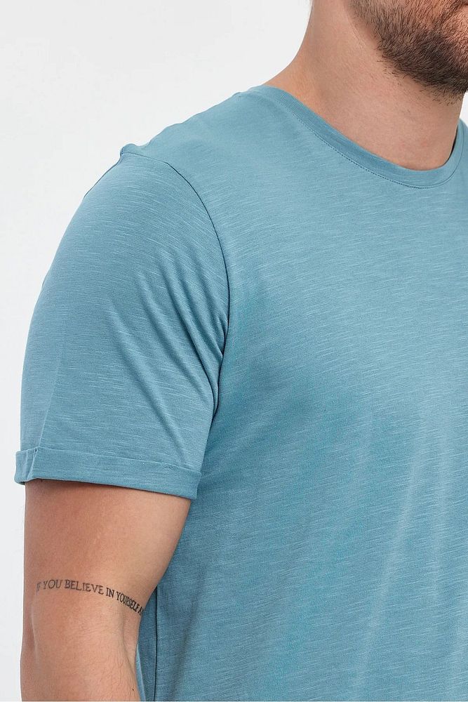 Rodi Jeans Erkek Bisiklet Yaka Rahat Kalıp Baskısız Pamuk T-Shirt