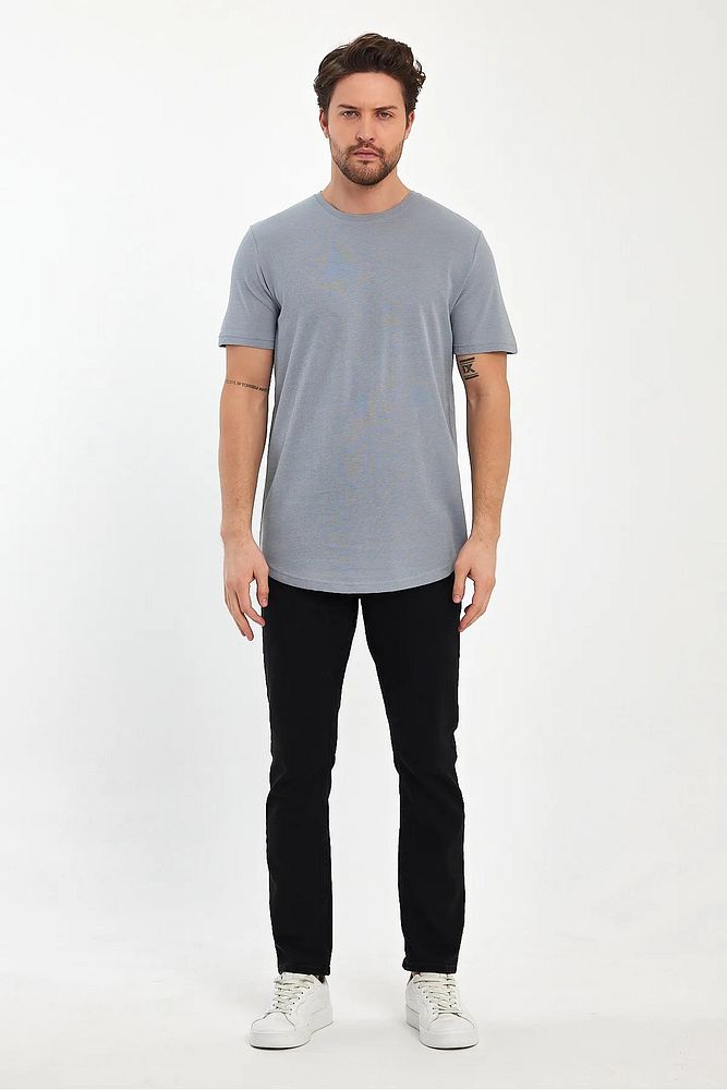 Rodi Jeans Erkek Bisiklet Yaka Rahat Kalıp Ottoman Dokuma Pamuklu T-shirt