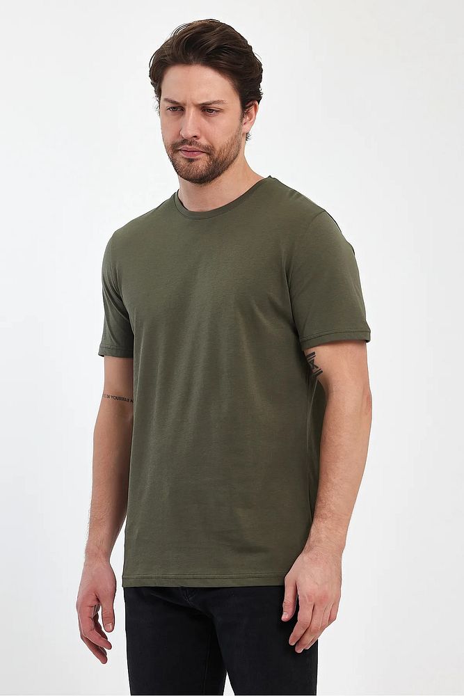 Rodi Jeans Erkek Bisiklet Yaka Rahat Kalıp Pamuklu Süprem Baskısız T-Shirt
