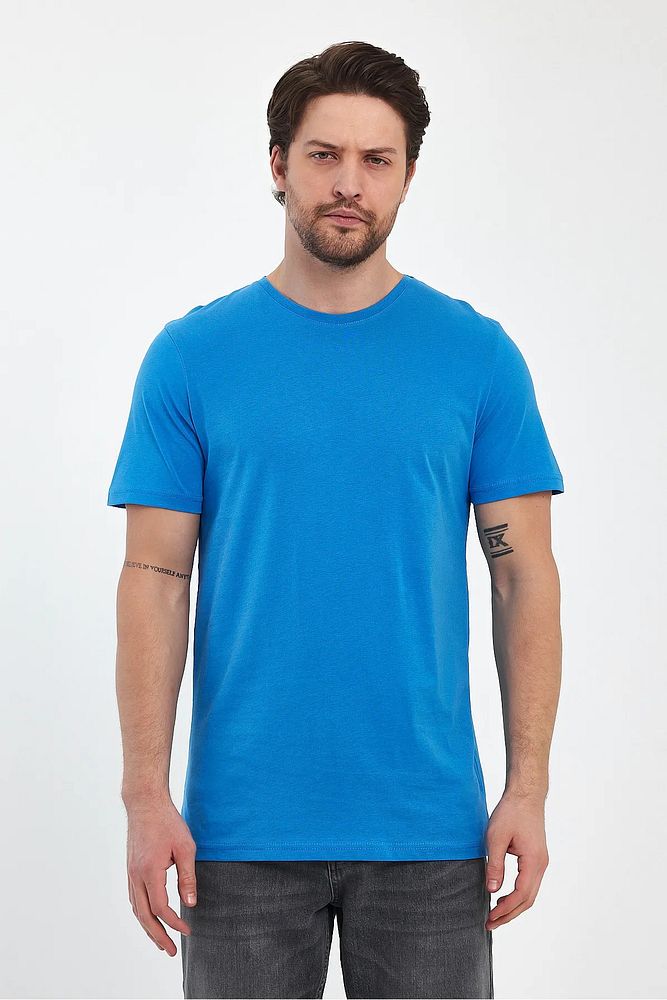 Rodi Jeans Erkek Bisiklet Yaka Rahat Kalıp Pamuklu Süprem Baskısız T-Shirt