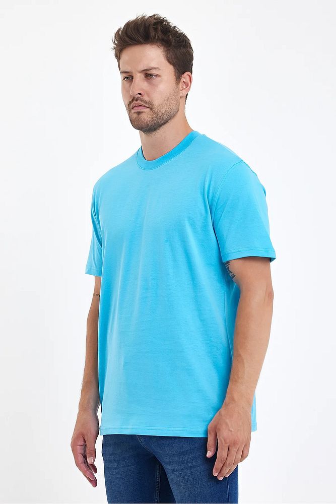 Rodi Jeans Bisiklet Yaka Rahat Kalıp Baskısız %100 Pamuk Cotton Erkek T-shirt