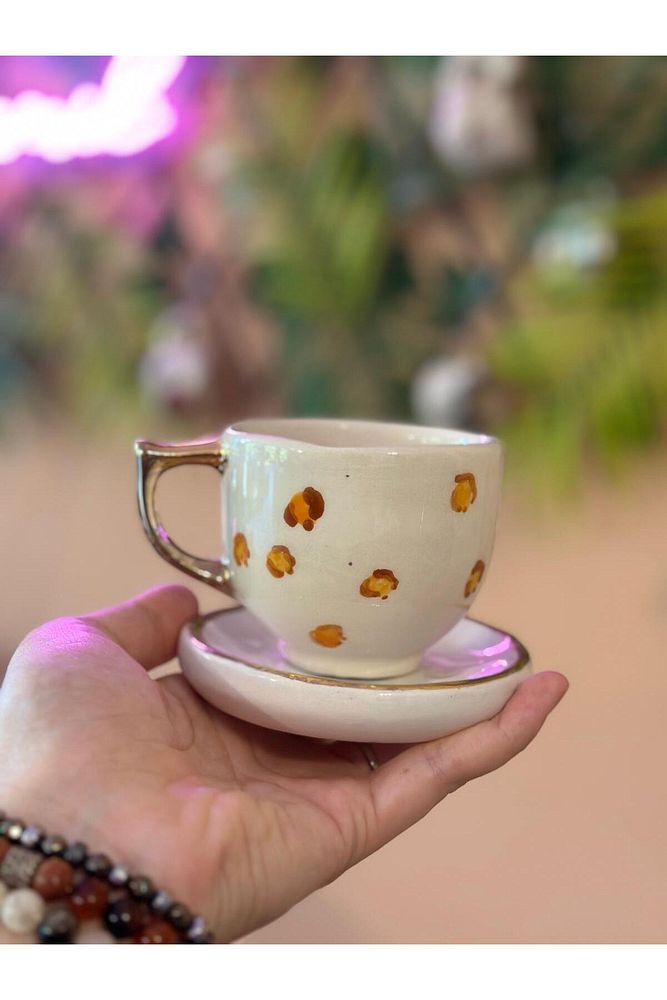 Leopar Model Bardak Mug Kahve Fincanı
