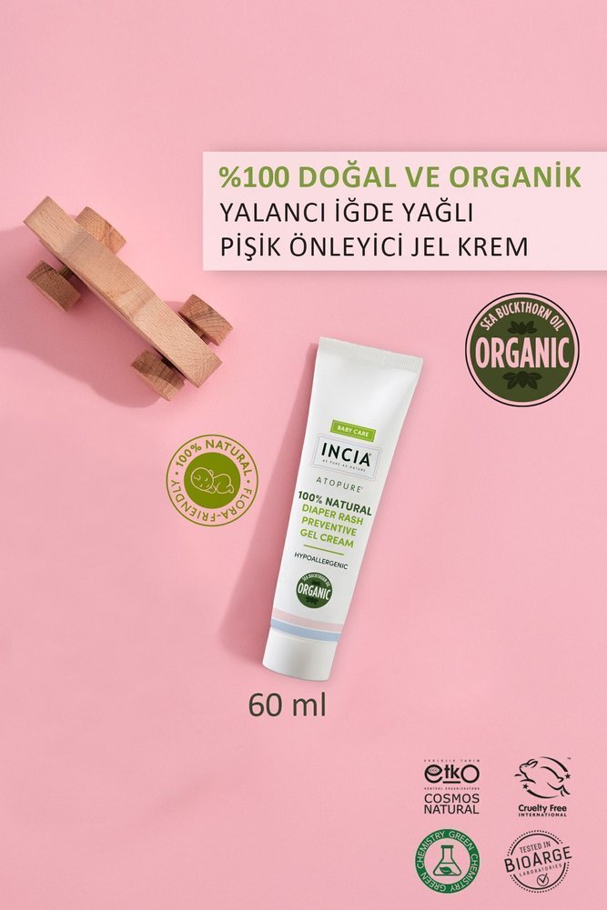 ATOPURE ® %100 Doğal Pişik Önleyici Jel Krem Organik Yalancı İğde Bakım ...