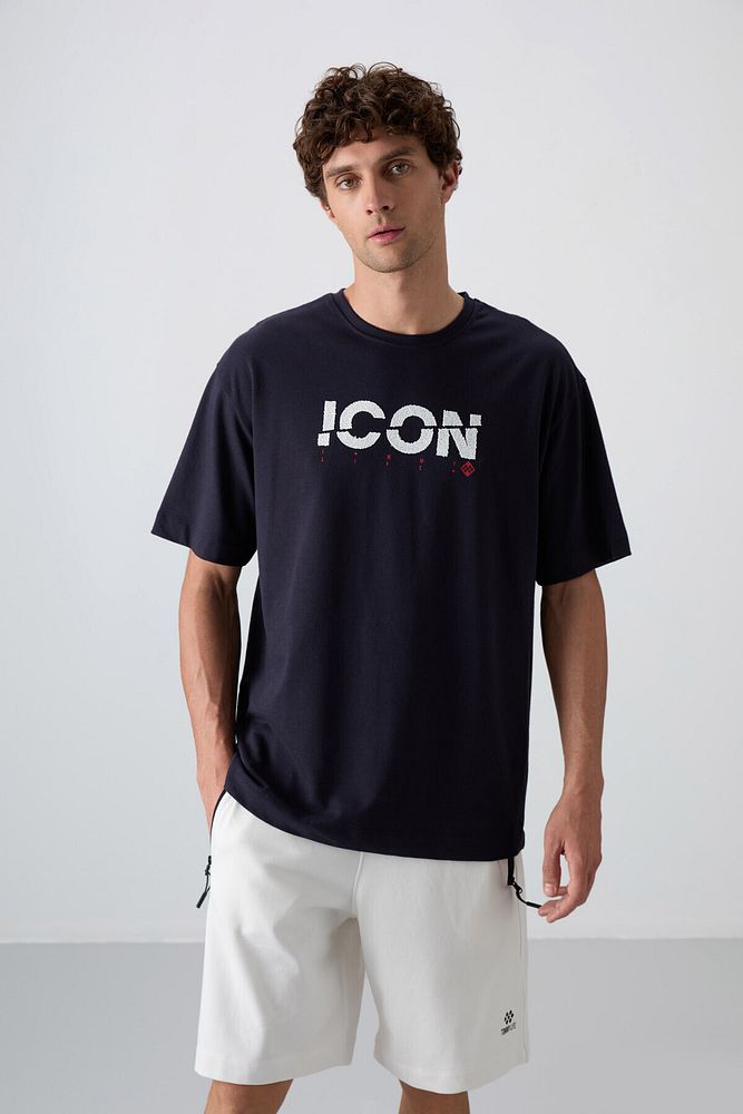 Tommy Life Pamuklu Kalın Yumuşak Dokulu Oversize Fit Baskılı Erkek T-Shirt