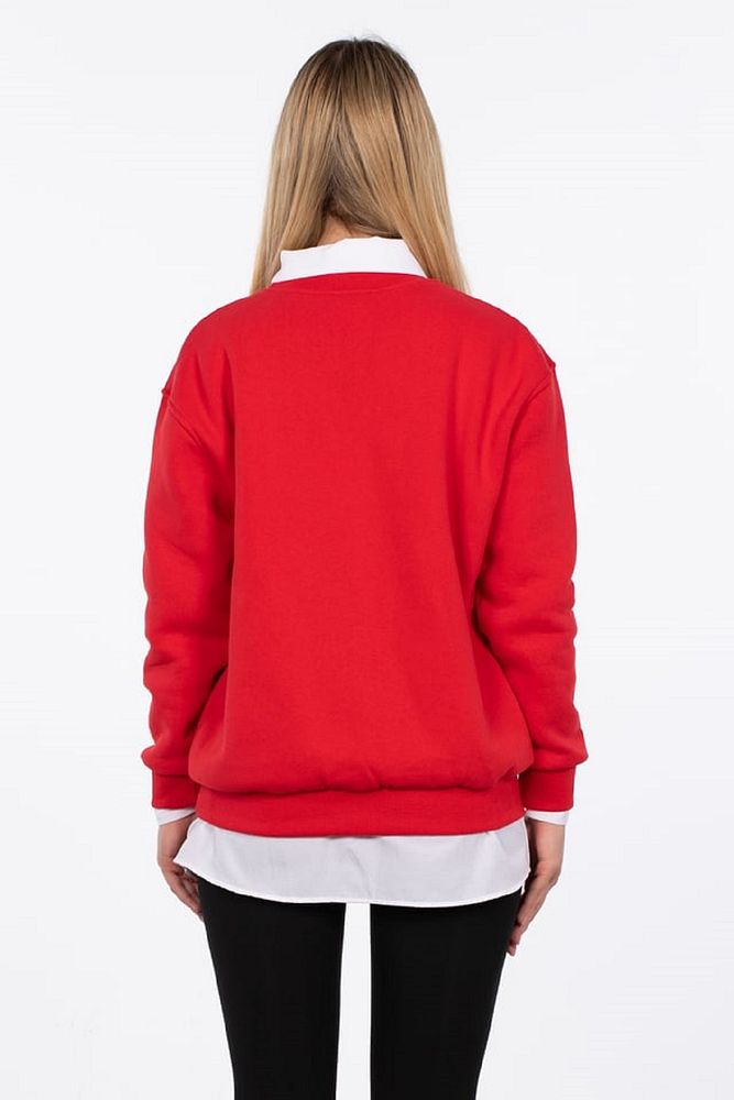 Barrels And Oil Kadın Bisiklet Yaka 3 İplik Şardonlu Reveur De Jour Nakışlı Oversize Sweatshirt