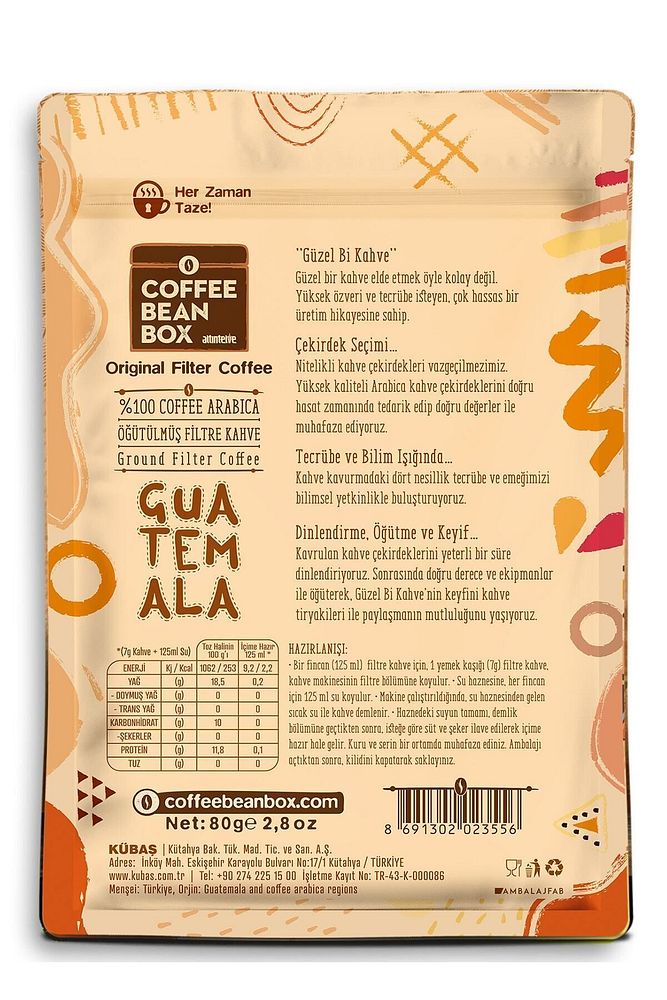 Guatemala Filtre Kahve 80 gr