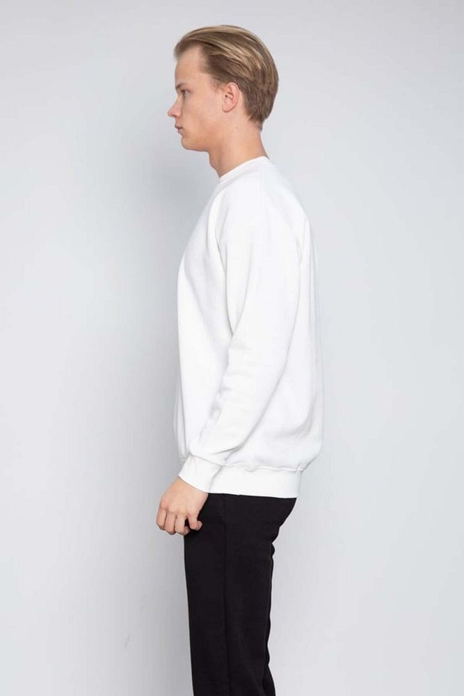 Barrels And Oil Erkek 3 İplik Şardonlu Rahat Kalıp Bisiklet Yaka Önü Baskılı Sweatshirt