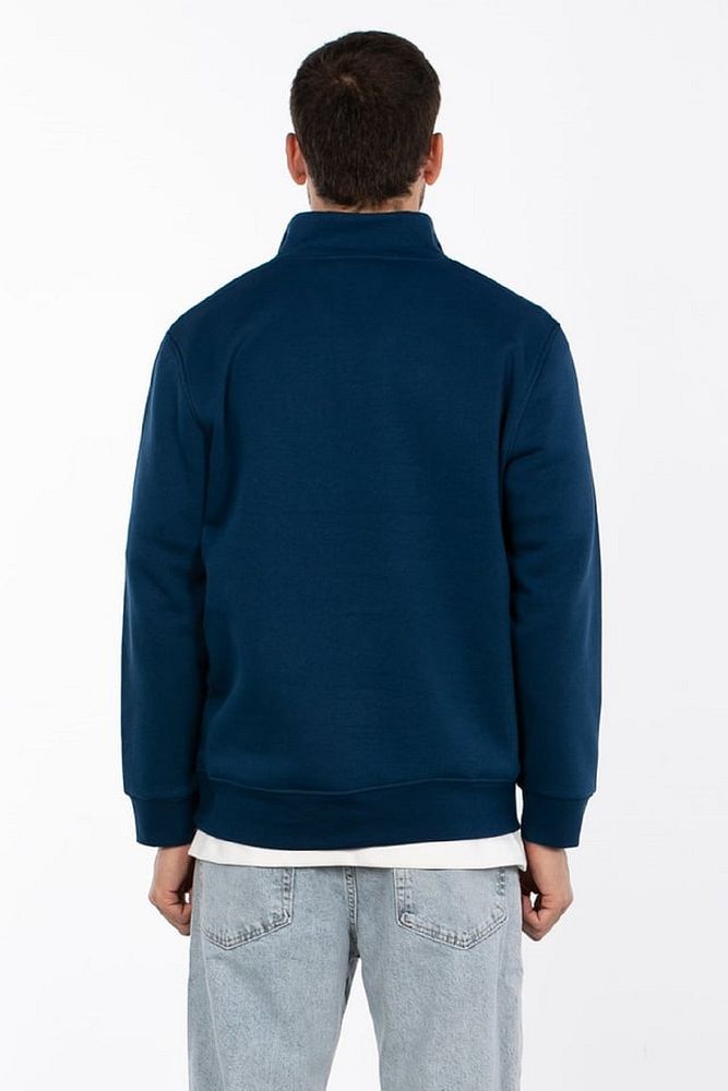 Barrels And Oil Erkek Dik Yaka 3 İplik Şardonlu Yarım Fermuarlı Rahat Kalıp Sweatshirt