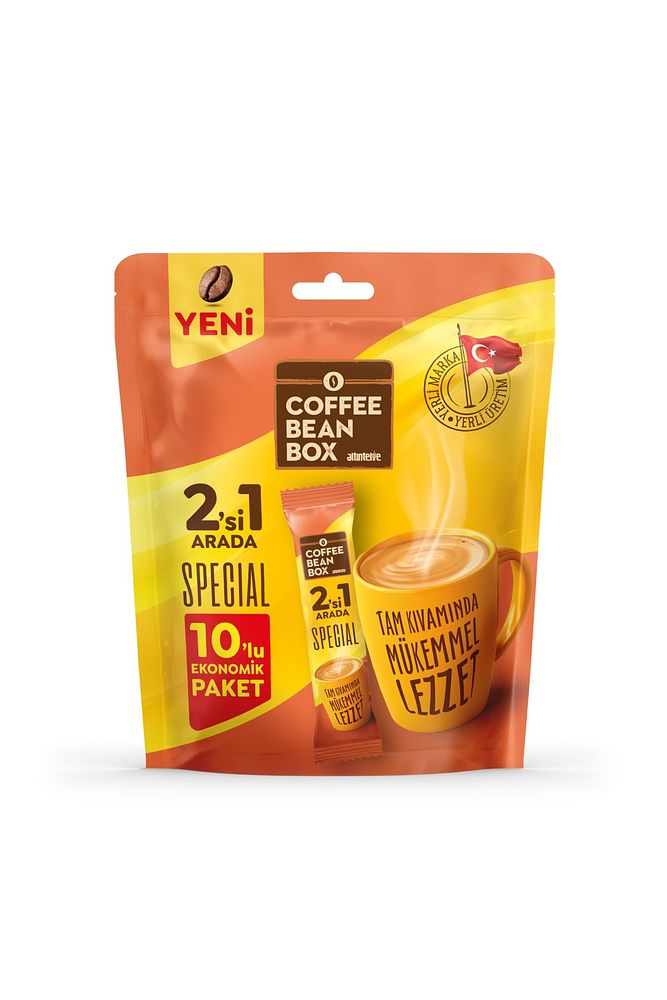 2'si 1 Arada Kahve 10 Lu X 6 Paket ( 6x10=60 adet) EKONOMİK PAKET
