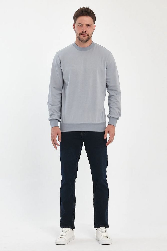 Rodi Jeans Erkek Bisiklet Yaka Baskısız Rahat Kalıp Mevsimlik Sweatshirt