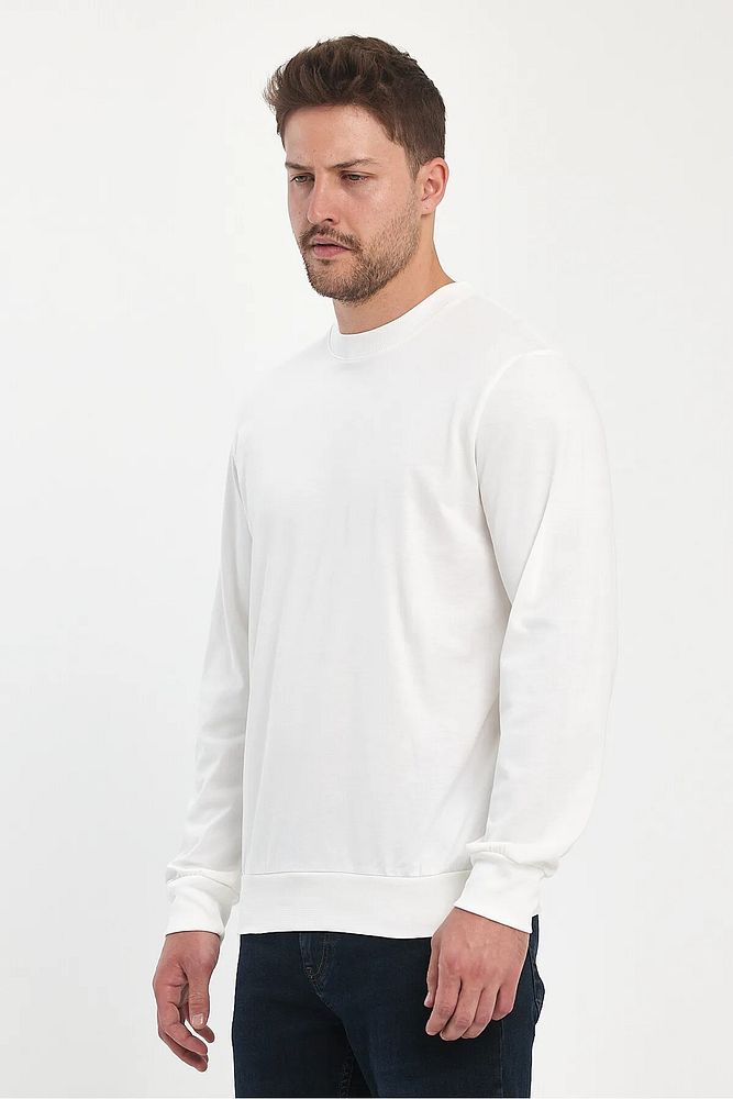 Rodi Jeans Erkek Bisiklet Yaka Baskısız Rahat Kalıp Mevsimlik Sweatshirt