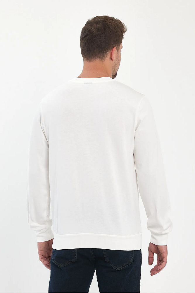 Rodi Jeans Erkek Bisiklet Yaka Baskısız Rahat Kalıp Mevsimlik Sweatshirt