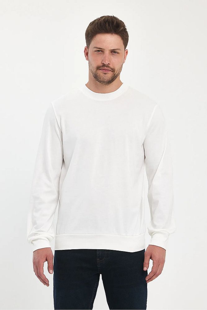 Rodi Jeans Erkek Bisiklet Yaka Baskısız Rahat Kalıp Mevsimlik Sweatshirt