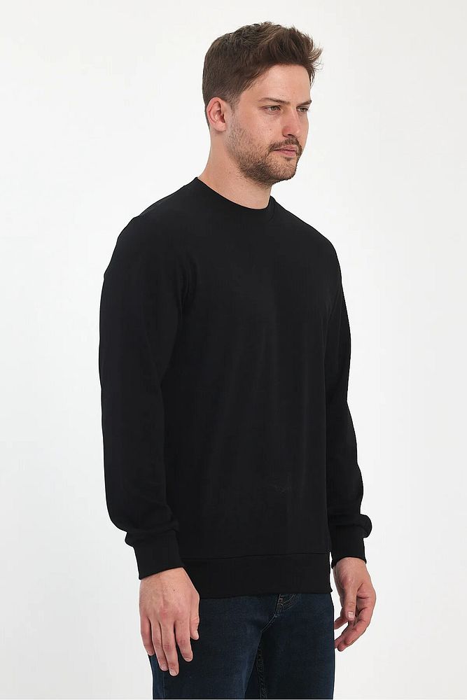 Rodi Jeans Erkek Bisiklet Yaka Baskısız Rahat Kalıp Mevsimlik Sweatshirt