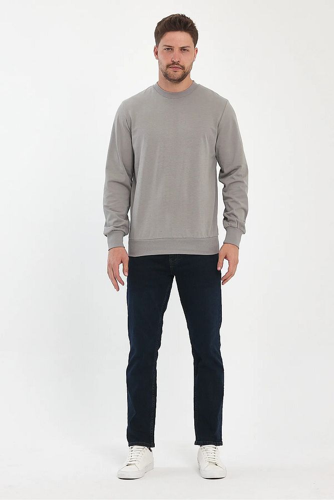 Rodi Jeans Erkek Bisiklet Yaka Baskısız Rahat Kalıp Mevsimlik Sweatshirt