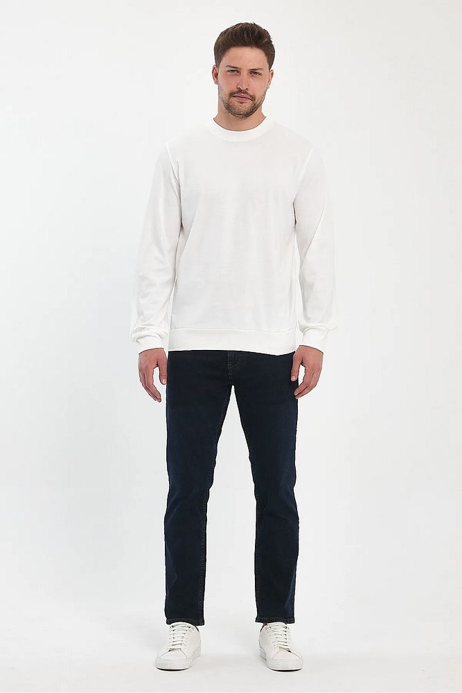 Rodi Jeans Erkek Bisiklet Yaka Baskısız Rahat Kalıp Mevsimlik Sweatshirt