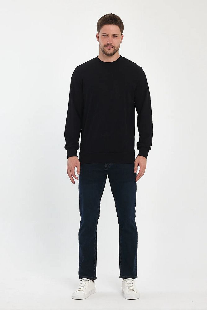 Rodi Jeans Erkek Bisiklet Yaka Baskısız Rahat Kalıp Mevsimlik Sweatshirt