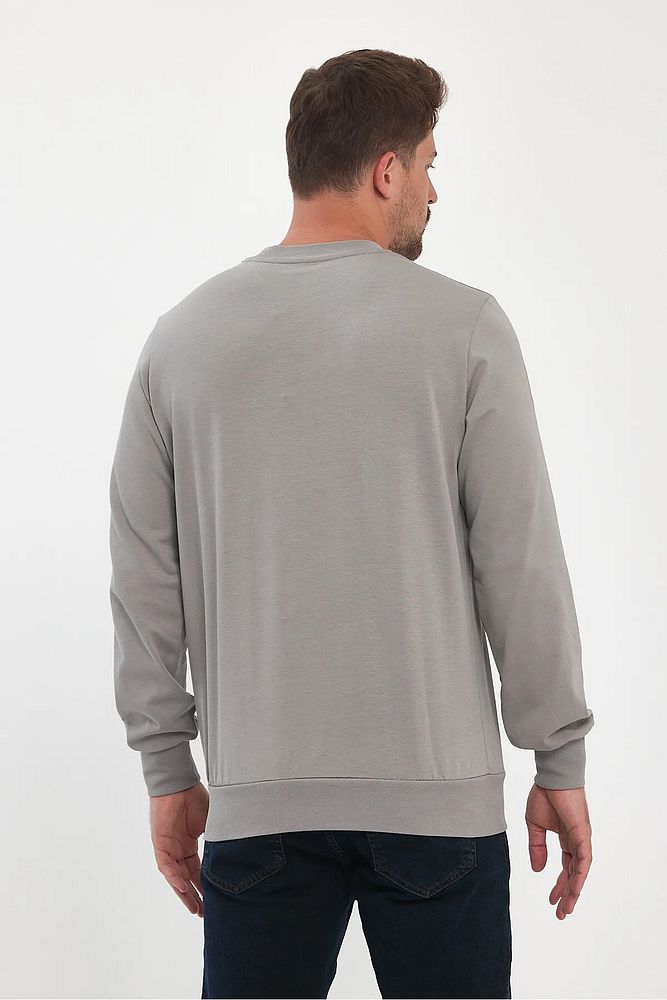 Rodi Jeans Erkek Bisiklet Yaka Baskısız Rahat Kalıp Mevsimlik Sweatshirt