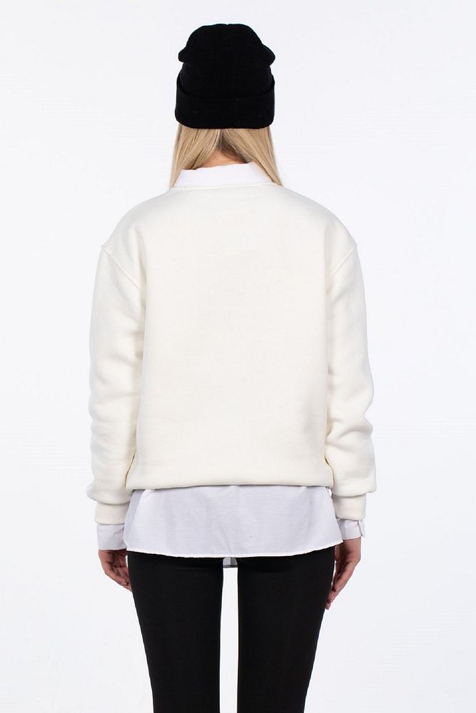 Barrels And Oil Kadın Bisiklet Yaka Üç Üplik Şardonlu Göğsü Kalp Detaylı Sweatshirt