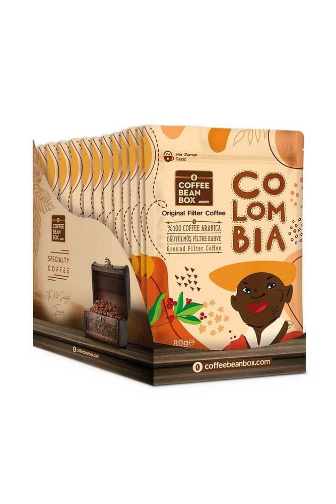 Colombia Filtre Kahve 10 x 80 gr Ekonomik Paket