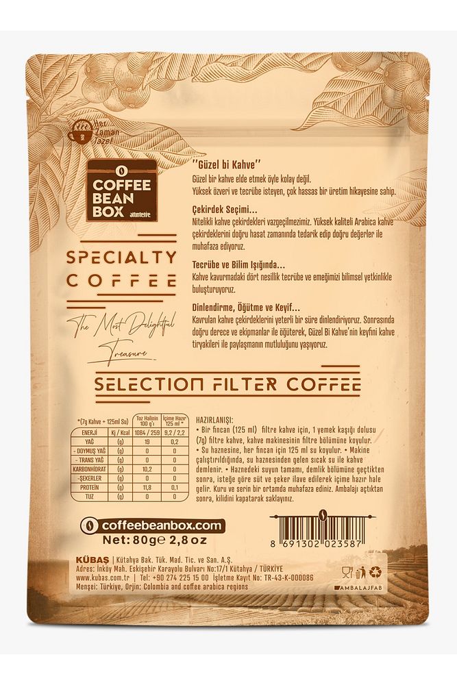 Selection Filtre Kahve 10 x 80 gr Ekonomik Paket