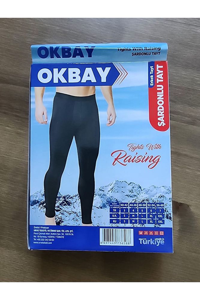 Mia Okbay Erkek Şardonlu Termal İçlik Tayt Kutulu