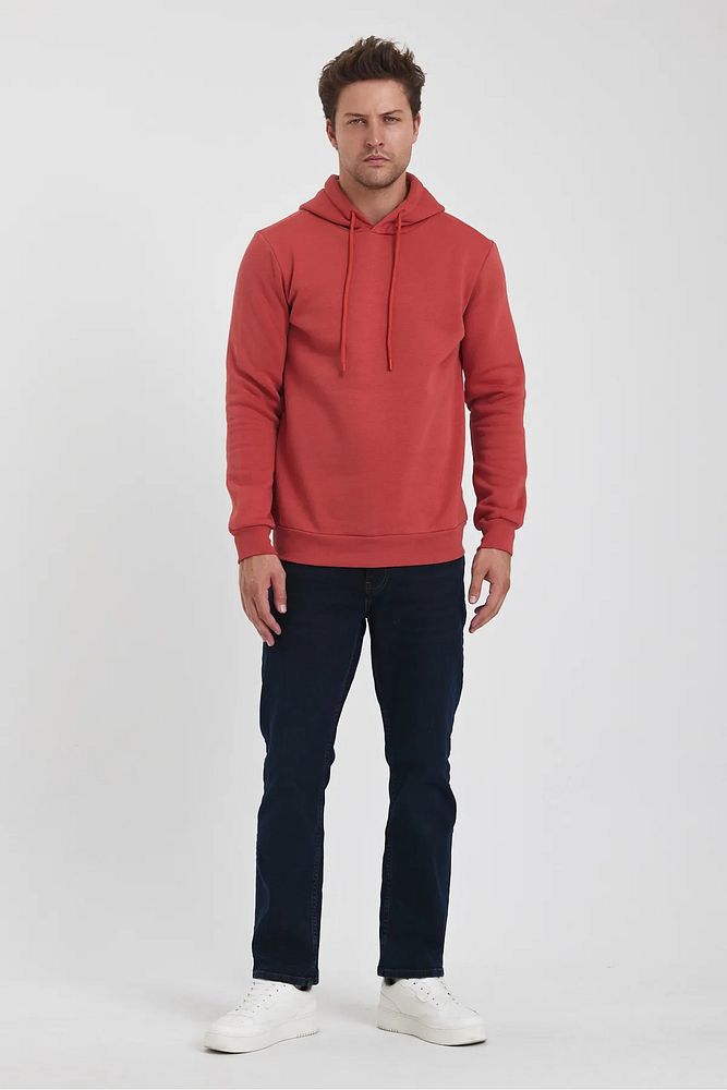 Rodi Jeans Erkek Kapüşonlu 3 İp Şardonlu Cepsiz Sweatshirt