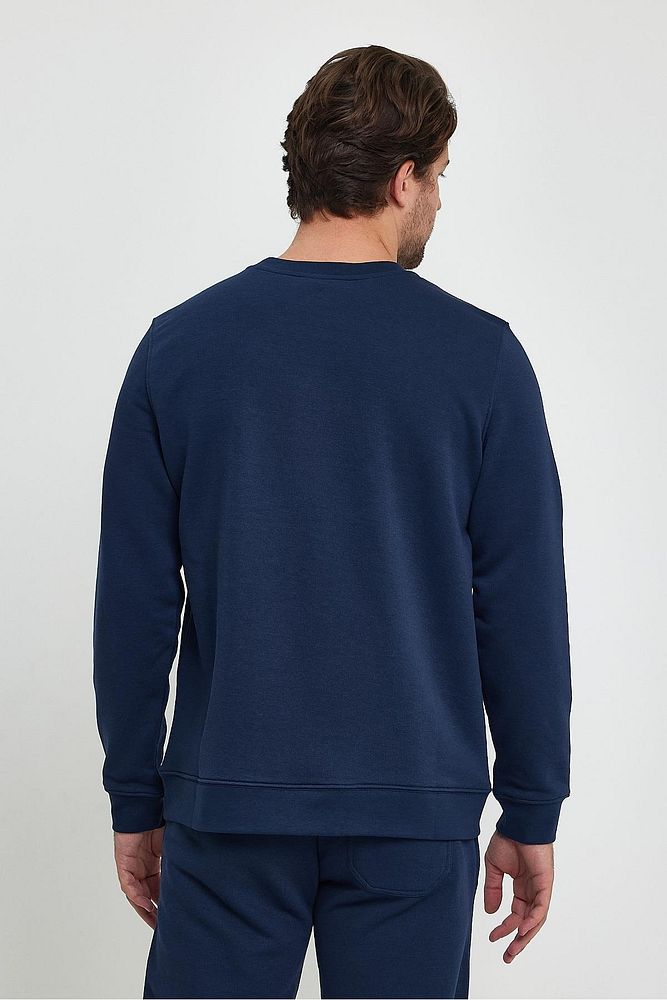 Oil Park Erkek Regular Fit Bisiklet Yaka Selanik Sweatshirt