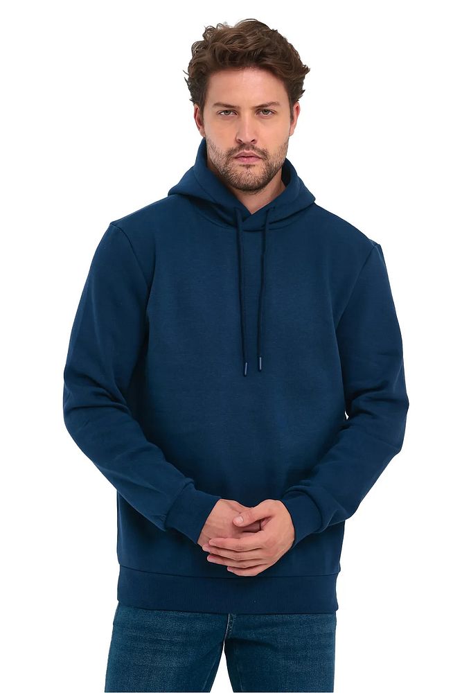 Rodi Jeans Erkek Kapüşonlu 3 İp Şardonlu Cepsiz Sweatshirt