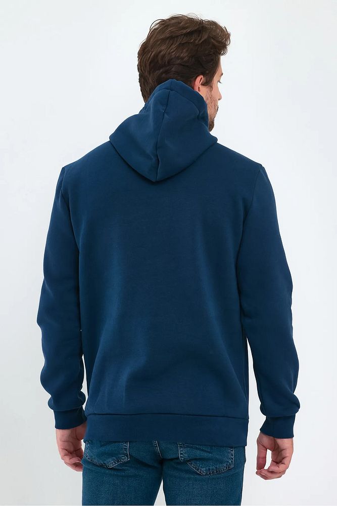 Rodi Jeans Erkek Kapüşonlu 3 İp Şardonlu Cepsiz Sweatshirt