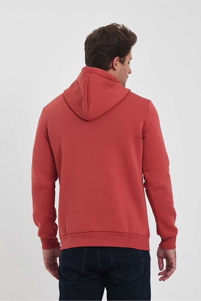 Rodi Jeans Erkek Kapüşonlu 3 İp Şardonlu Cepsiz Sweatshirt