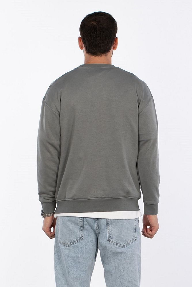Oil Park Erkek Regular Fit Bisiklet Yaka Selanik Sweatshirt