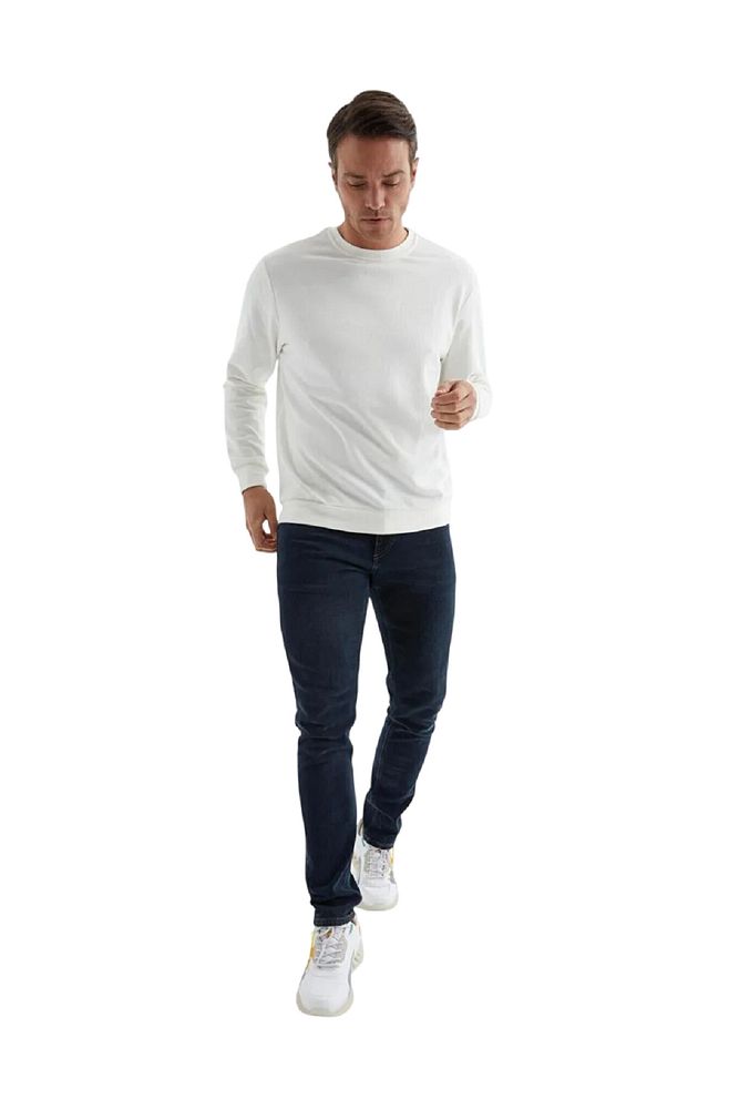 Rodi Jeans Erkek Bisiklet Yaka Relax Fit Kalıp 2 iplik Mevsimlik Baskısız İnce Sweatshirt