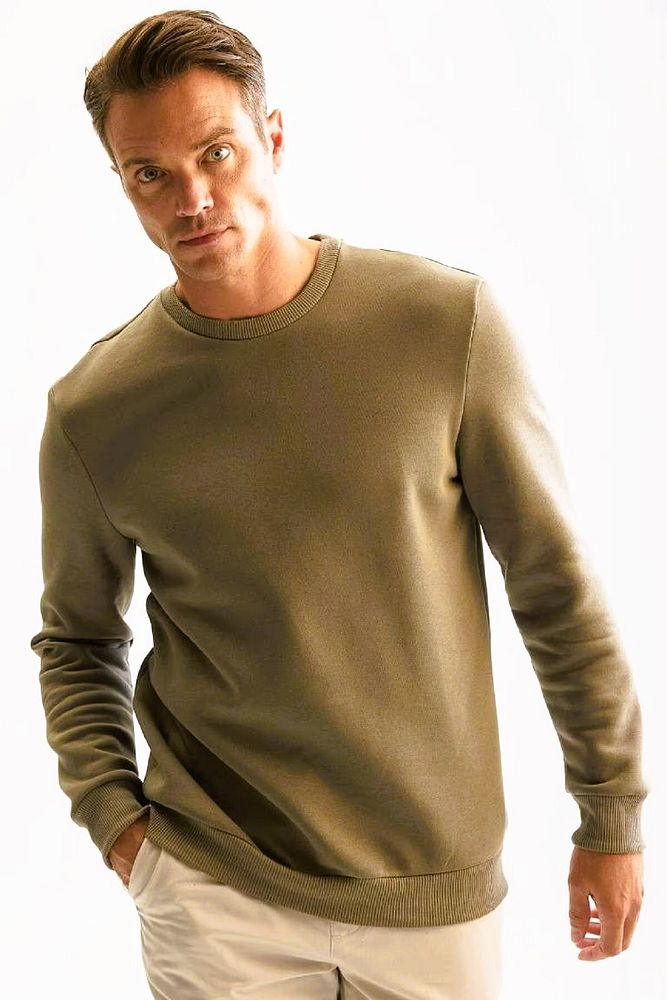 Rodi Jeans Erkek Bisiklet Yaka Basic Rahat Form İnce Mevsimlik 2 İplik VİP Sweatshirt