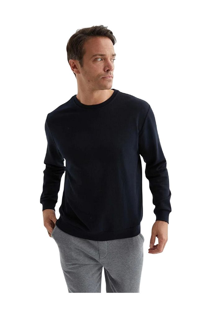 Rodi Jeans Erkek Bisiklet Yaka Relax Fit Kalıp 2 iplik Mevsimlik Baskısız İnce Sweatshirt