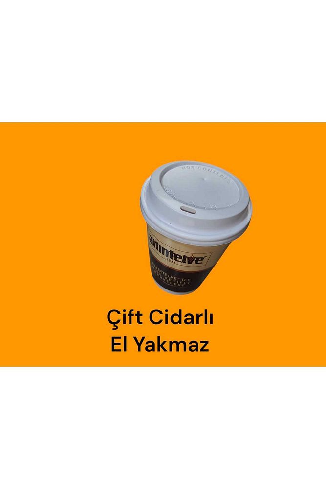 KARTON-SIZDIRMAZ KAPAKLI  Sıcak İçecek Bardağı ÇİFT DUVARLI (DW) EL DUDAK YAKMAZ (8-12 OZ SEÇENEKLİ) 30'lu