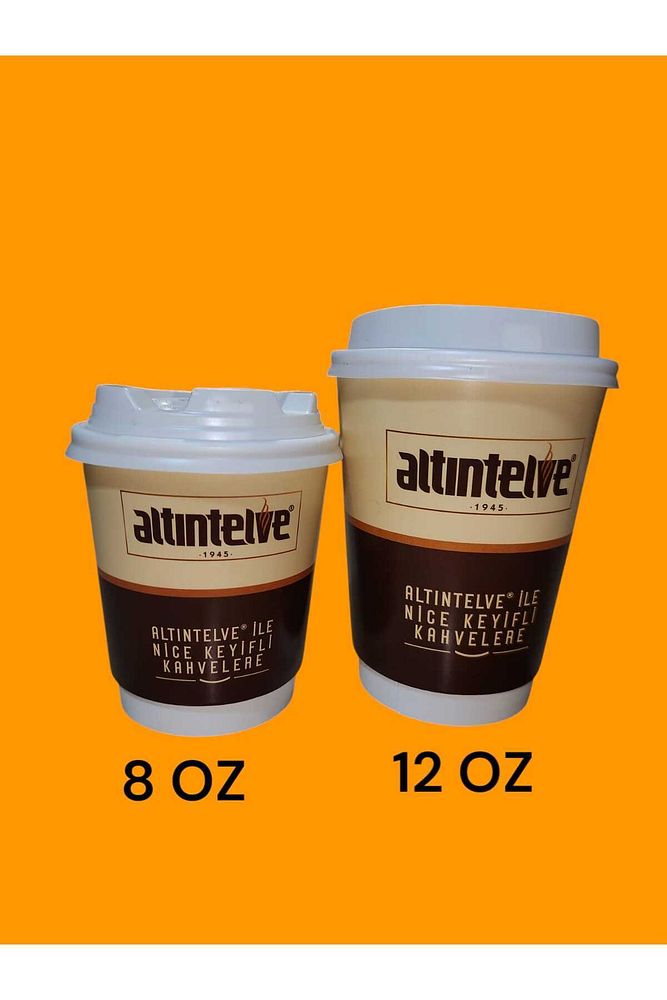 KARTON-SIZDIRMAZ KAPAKLI  Sıcak İçecek Bardağı ÇİFT DUVARLI (DW) EL DUDAK YAKMAZ (8-12 OZ SEÇENEKLİ) 30'lu