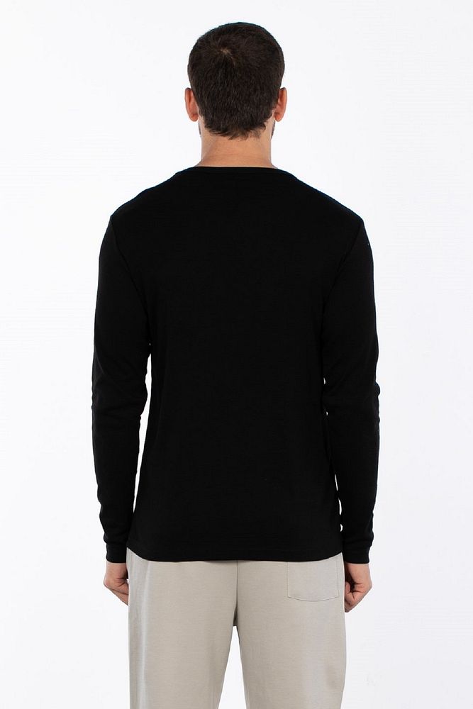 Erkek Bisiklet Yaka Nefes Alabilen Full Pamuk Esnek Sweatshirt